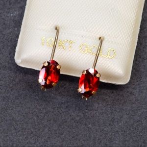 10k Garnet Earrings